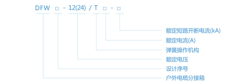 DFW-12/24 系列-高壓電纜分支箱型號含義